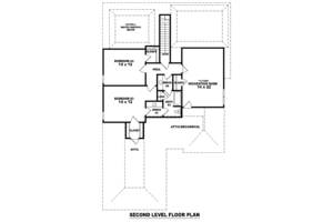 Floor Plan - Upper Floor for Colonial House Plan #81-1525 - 4 bed, 3 bath