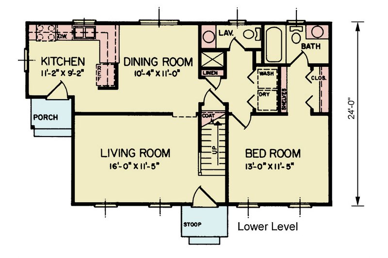Home Plan - Floor Plan - Main Floor for Craftsman House Plan #54-645 - 3 bed, 2 bath