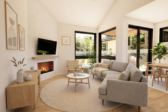 Interior - Family Room for Farmhouse House Plan #48-1213 - 3 bed, 2 bath