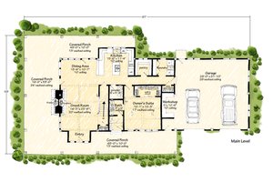 Floor Plan - Main Floor for Barndominium House Plan #942-61 - 3 bed, 2.5 bath