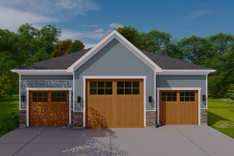 House Blueprint - Craftsman Exterior - Front Elevation Plan #1060-156