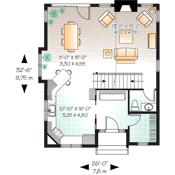 House Design - Colonial Floor Plan - Main Floor Plan #23-662