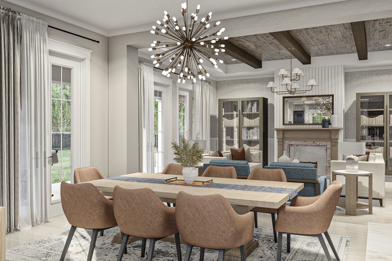 House Blueprint - Interior - Dining Room for Southern House Plan #455-558 - 3 bed, 2.5 bath