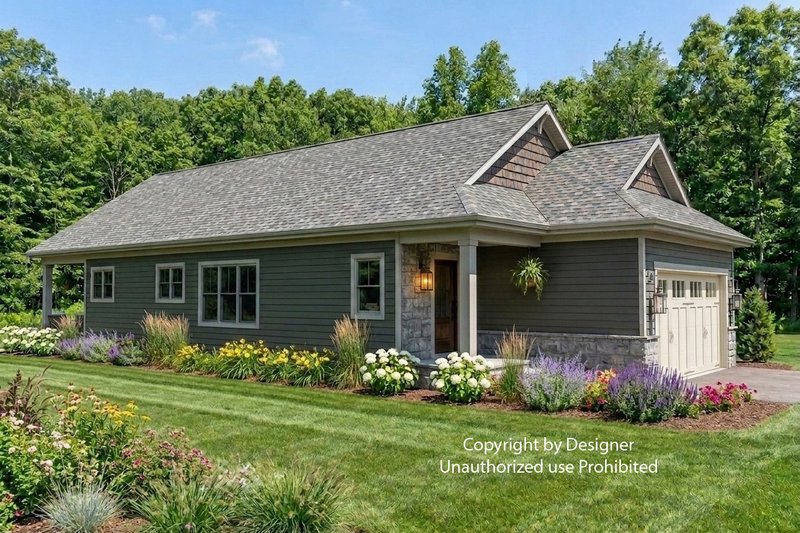 Home Plan - Exterior - Front Elevation 4 for Craftsman House Plan #51-1548 - 2 bed, 2 bath