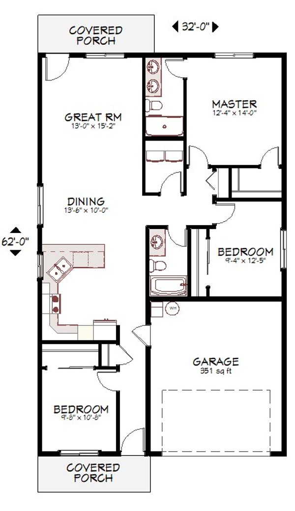 House Blueprint - Craftsman Floor Plan - Main Floor Plan #943-54