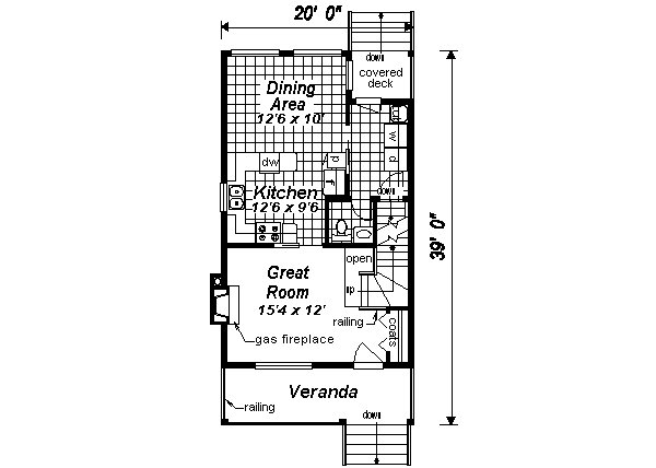 Cottage Floor Plan - Main Floor Plan #18-292