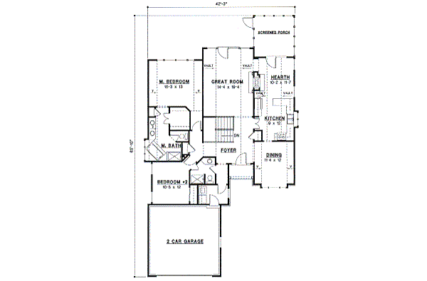 Traditional Floor Plan - Main Floor Plan #67-279