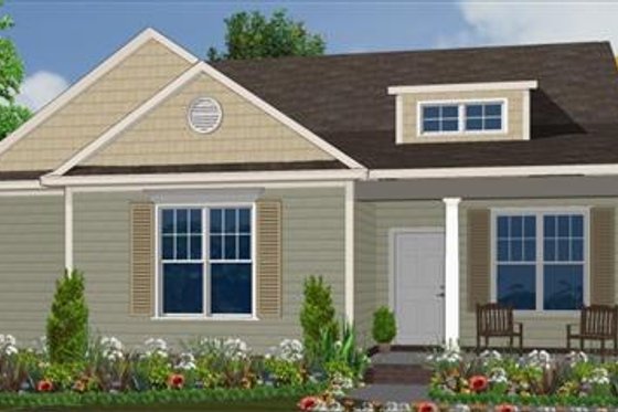 Exterior - Front Elevation for Farmhouse House Plan #63-135 - 3 bed, 2 bath