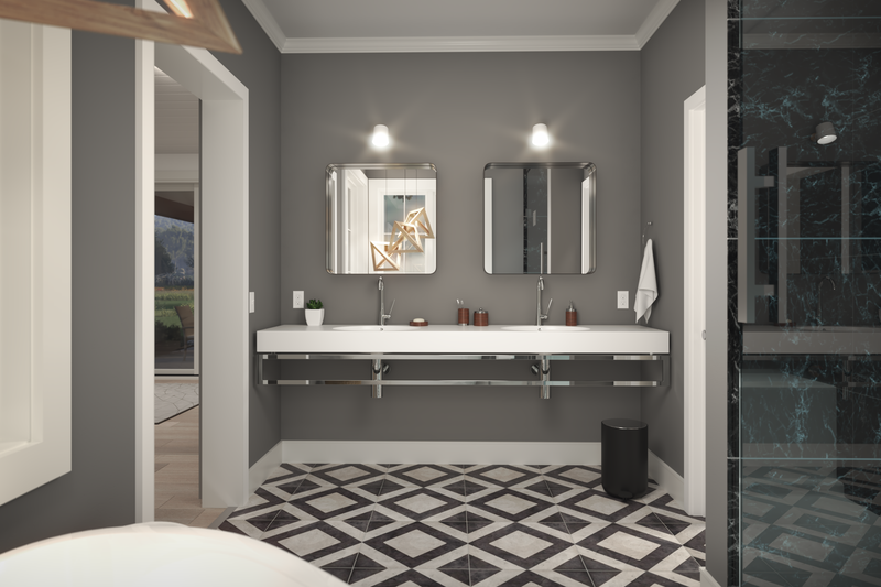 Home Plan - Interior - Master Bathroom 1 for Ranch House Plan #1086-13 - 3 bed, 2.5 bath