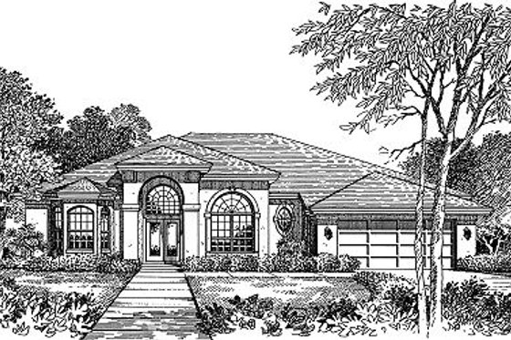 Exterior - Front Elevation for European House Plan #417-264 - 4 bed, 3 bath