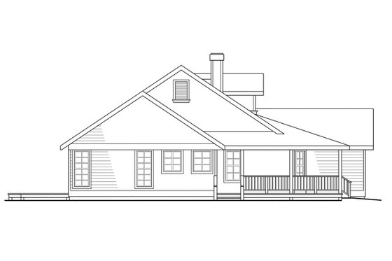 Exterior - Other Elevation 1 for Farmhouse House Plan #124-406 - 3 bed, 2 bath