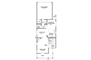 Floor Plan - Main Floor for Southern House Plan #81-114 - 3 bed, 2.5 bath