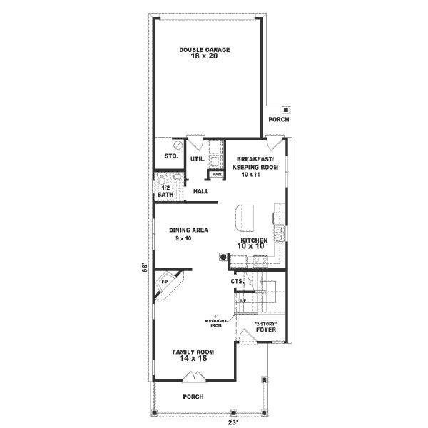 Southern Floor Plan - Main Floor Plan #81-114