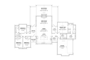 Floor Plan - Main Floor for Modern House Plan #1096-68 - 4 bed, 3 bath