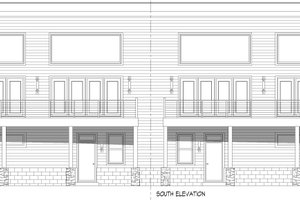 Exterior - Front Elevation 3 for Beach House Plan #932-1167 - 6 bed, 6 bath