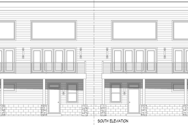 Home Plan - Exterior - Front Elevation 3 for Beach House Plan #932-1167 - 6 bed, 6 bath