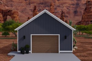 Exterior - Front Elevation 3 for Traditional House Plan #1060-113, 0.5 bath