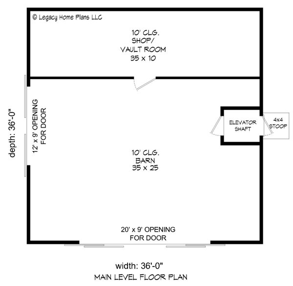 Country Floor Plan - Main Floor Plan #932-837