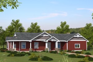 Ranch Exterior - Front Elevation Plan #117-904