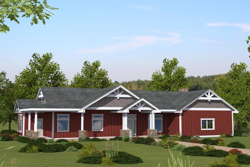 Dream House Plan - Ranch Exterior - Front Elevation Plan #117-904