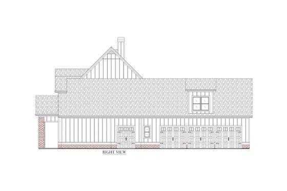 Exterior - Front Elevation 4 for Farmhouse House Plan #437-137 - 4 bed, 5.5 bath