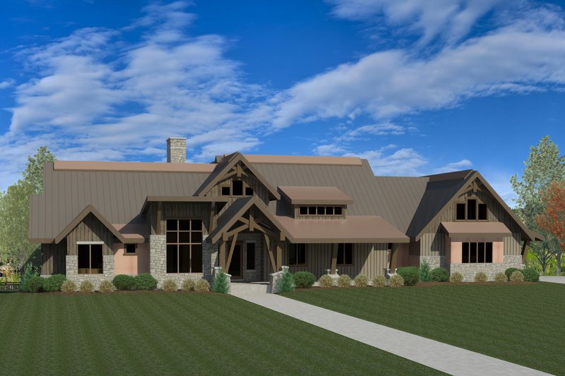 Architectural House Design - Craftsman Exterior - Front Elevation Plan #920-70