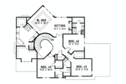 European Style House Plan - 4 Beds 3.5 Baths 3129 Sq/Ft Plan #67-567 
