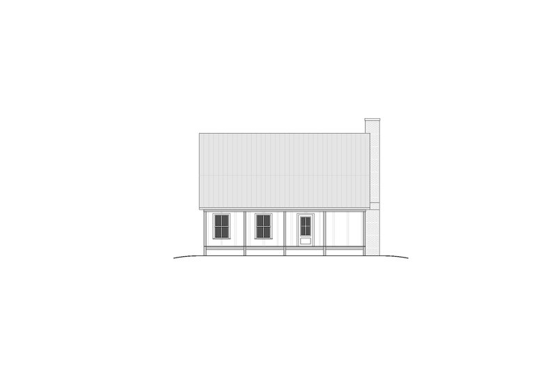 House Plan Design - Exterior - Rear Elevation 1 for Farmhouse House Plan #1117-13 - 2 bed, 2.5 bath