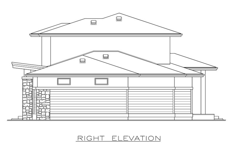 Dream House Plan - Exterior - Other Elevation 1 for Prairie House Plan #1100-90 - 3 bed, 2.5 bath