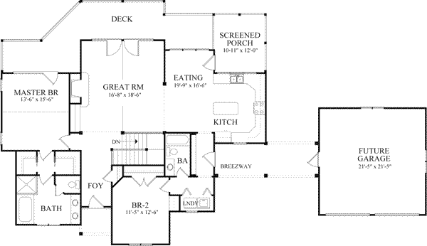 Traditional Floor Plan - Main Floor Plan #71-126
