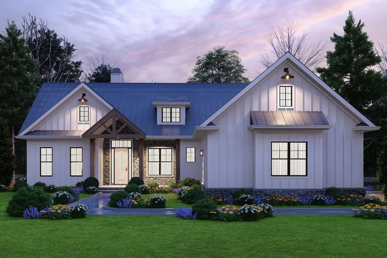 Exterior - Front Elevation 4 for Farmhouse House Plan #54-547 - 3 bed, 2.5 bath