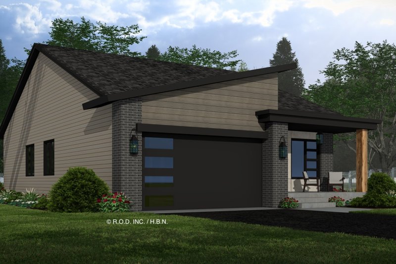 House Plan Design - Exterior - Front Elevation 5 for Modern House Plan #51-1501 - 3 bed, 2 bath
