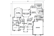 European Style House Plan - 4 Beds 5 Baths 4434 Sq/Ft Plan #67-216 