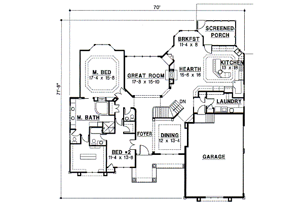 European Floor Plan - Main Floor Plan #67-216