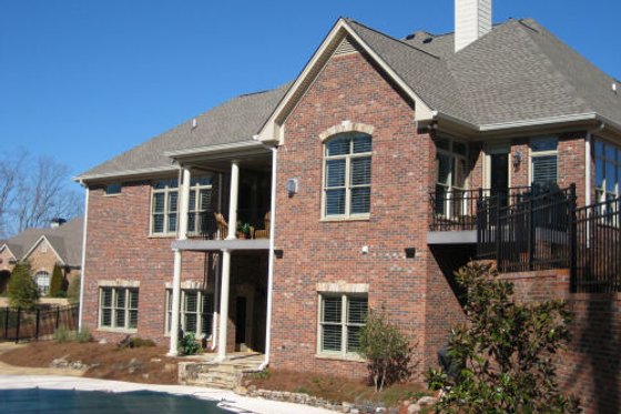 Exterior - Rear Elevation for European House Plan #437-51 - 3 bed, 3.5 bath