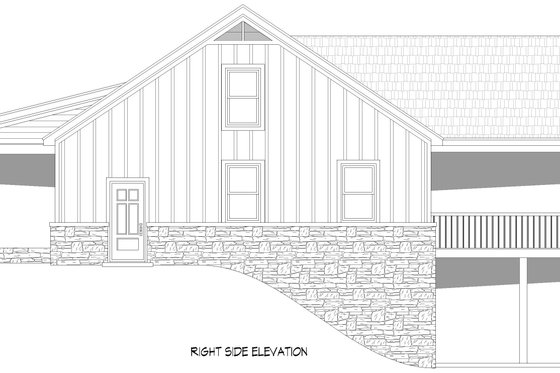 Exterior - Other Elevation 2 for Barndominium House Plan #932-1057 - 3 bed, 2 bath