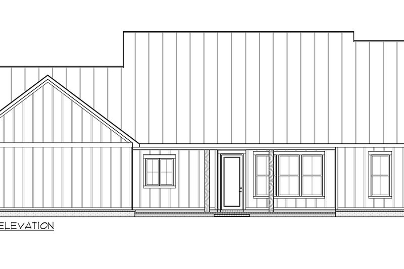 House Blueprint - Exterior - Rear Elevation for Farmhouse House Plan #1074-53 - 3 bed, 2.5 bath