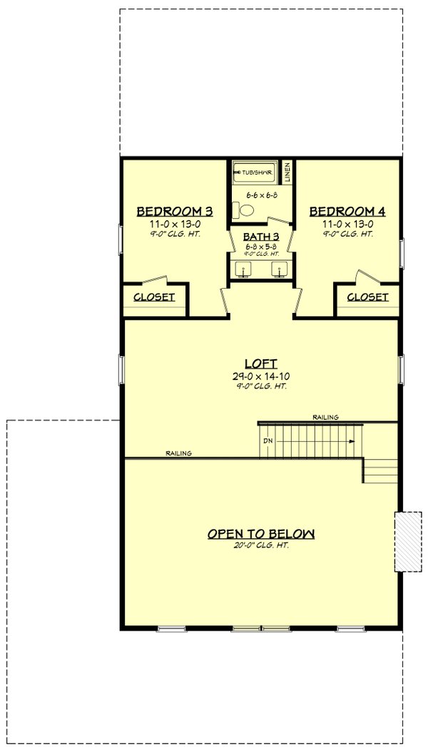 Barndominium Floor Plan - Upper Floor Plan #430-337