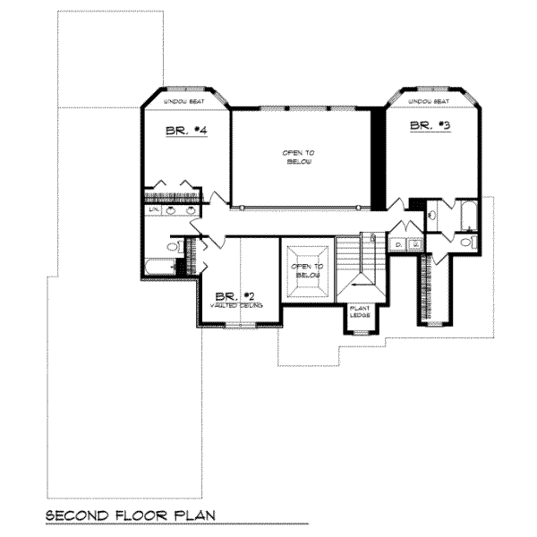 House Plan Design - European Floor Plan - Upper Floor Plan #70-537