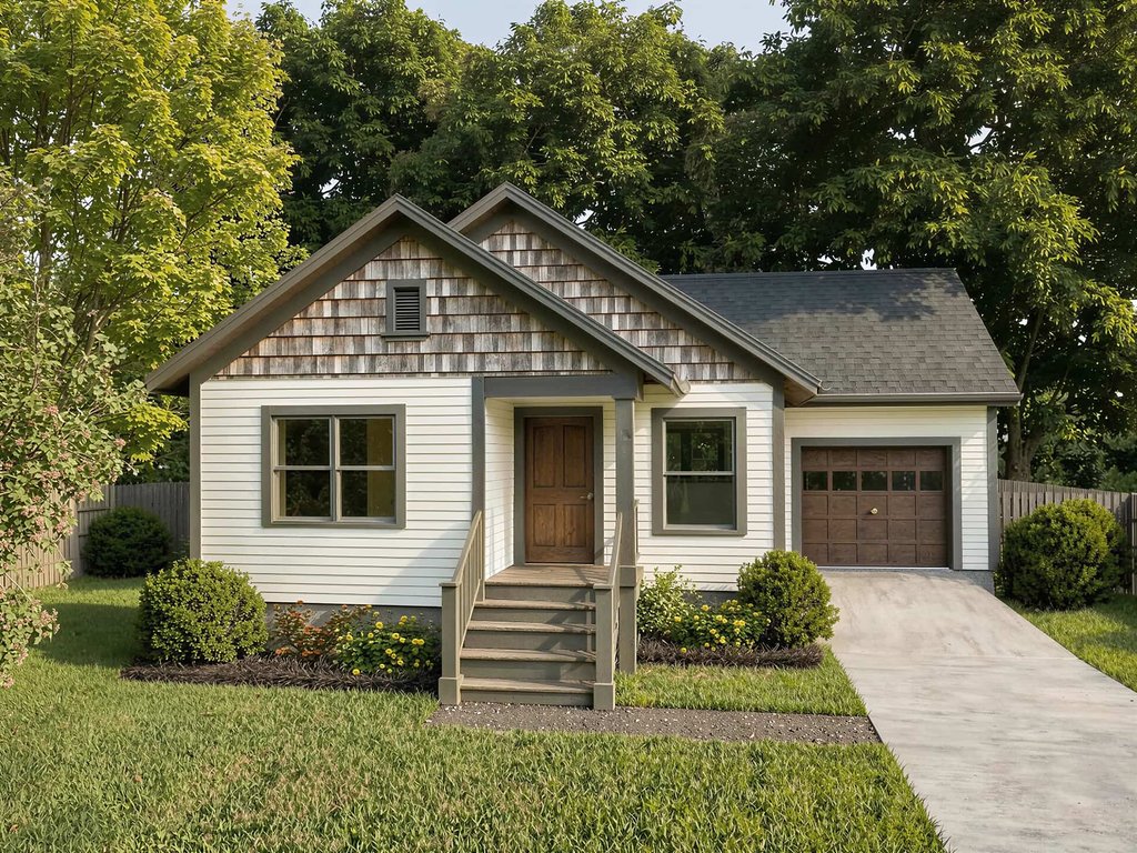 Exterior - Front Elevation 2 for Cottage House Plan #79-132 - 3 bed, 2 bath