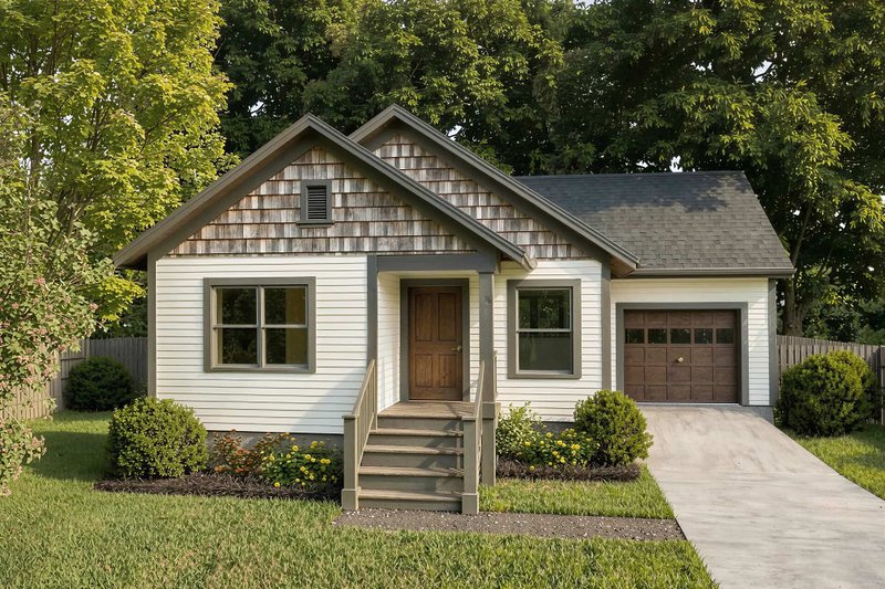 Exterior - Front Elevation 2 for Cottage House Plan #79-132 - 3 bed, 2 bath