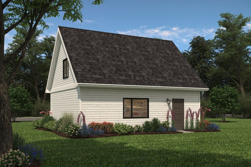Home Plan - Exterior - Rear Elevation for Bungalow House Plan #18-4502 - 1 bed, 1 bath