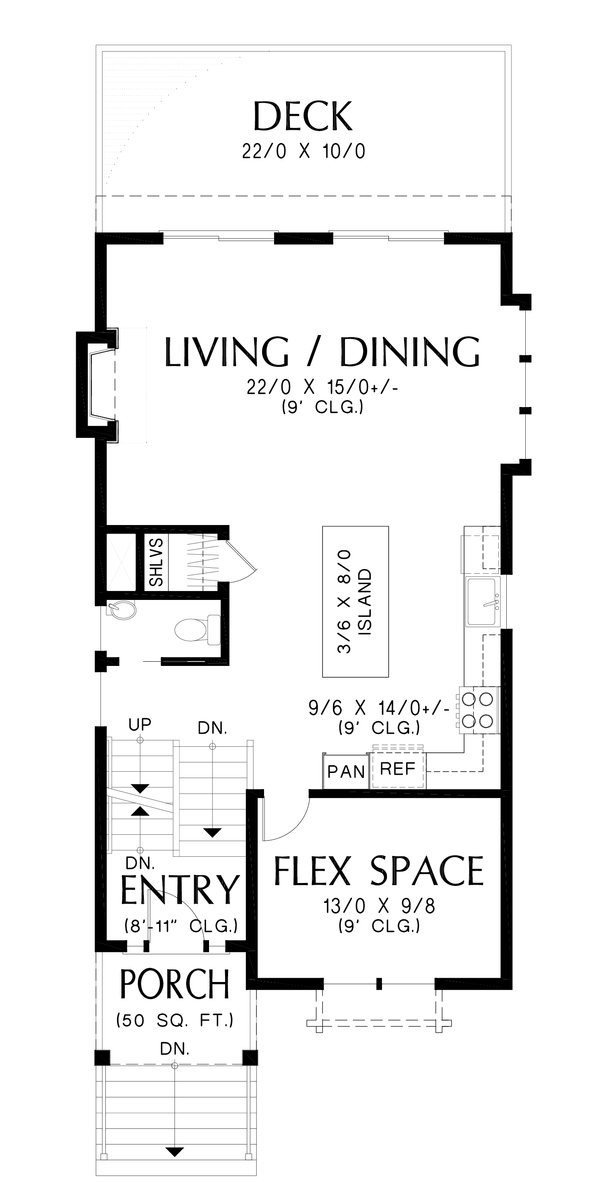 Country Floor Plan - Main Floor Plan #48-1153