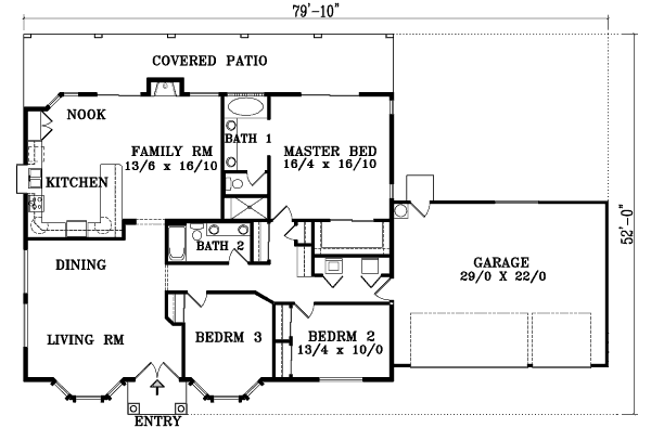 House Blueprint - Floor Plan - Main Floor Plan #1-1402