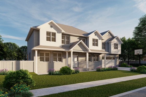 Exterior - Front Elevation 3 for Traditional House Plan #1060-18 - 7 bed, 4 bath