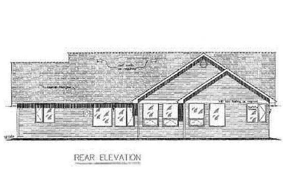 Exterior - Rear Elevation for Country House Plan #18-4506 - 3 bed, 2.5 bath