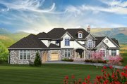 European Style House Plan - 4 Beds 4.5 Baths 4495 Sq/Ft Plan #70-1129 