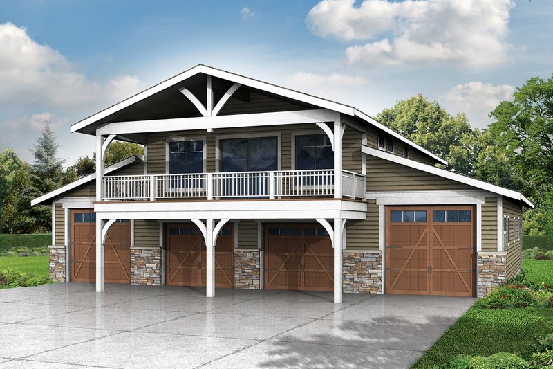 Dream House Plan - Craftsman Exterior - Front Elevation Plan #124-966