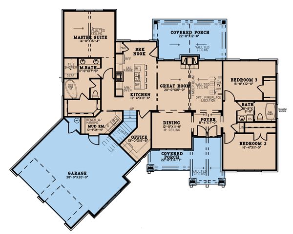House Blueprint - Craftsman Floor Plan - Main Floor Plan #923-192