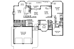 Floor Plan - Main Floor for Ranch House Plan #18-140 - 3 bed, 2.5 bath